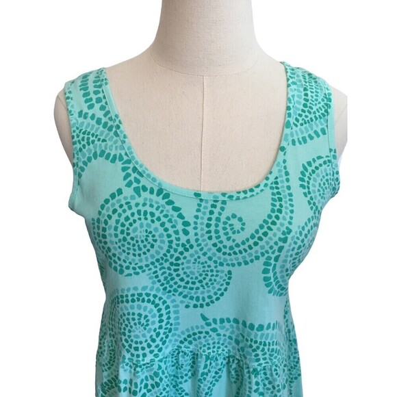 Icantoo Seafoam Green Size Extra Small Dress Women's Knee Length Dot Paisley NEW - Picture 4 of 9